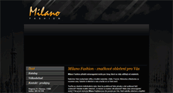 Desktop Screenshot of milano-fashion.cz